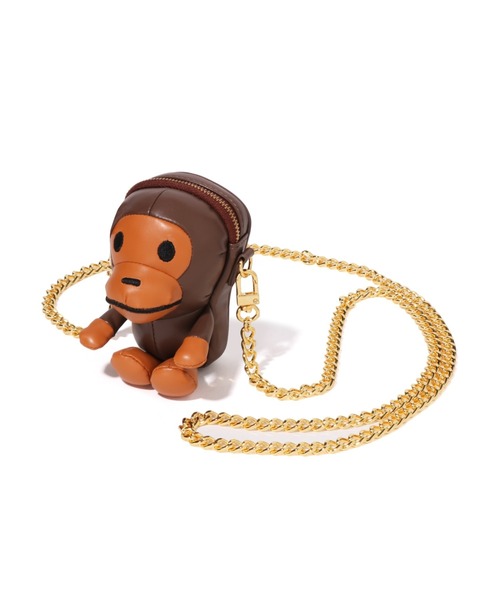 A BATHING APE(アベイシングエイプ)の「MILO FRIENDSINI SHOULDER BAG(ショルダーバッグ・レディース・ブラウン/ピンク・FREE)」の8枚目の写真