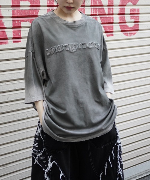 DANKE SCHON(ダンケシェーン)の「DankeSchon/ダンケシェーン/PIGMENT SPRAYING WRONGWAR S(Tシャツ/カットソー・レディース・ブラック/グレー・L/M)」の15枚目の写真