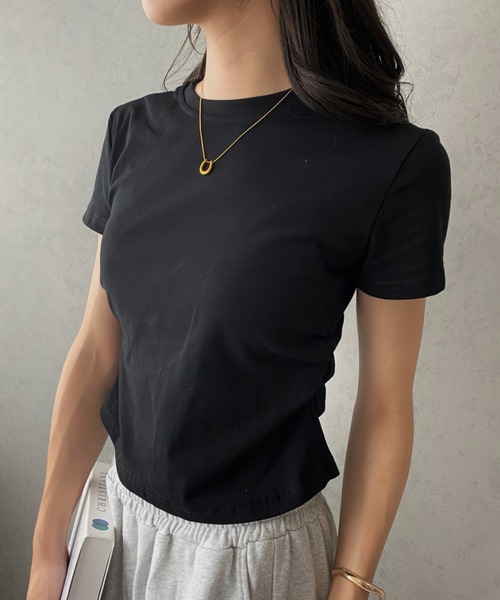 MYMOOD.(マイムード)の「サイドシャーリングTシャツ(Tシャツ/カットソー・レディース・ホワイト/オートミール/ブラック/グレー・FREE)」の19枚目の写真