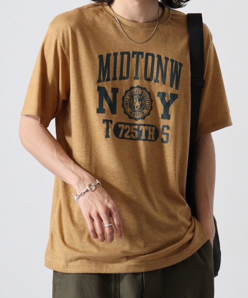 FUNALIVE(ファンアライブ)の「カレッジプリント半袖Tシャツ(Tシャツ/カットソー・メンズ・イエロー系3/グレー/ネイビー/ベージュ系3/ベージュ系/ホワイト/サックスブルー系/ネイビー系3/ネイビー系2/ネイビー系/グリーン系3/グリーン系2/グリーン系/グリーン/マスタード/オートミール・M/LL/L)」の16枚目の写真