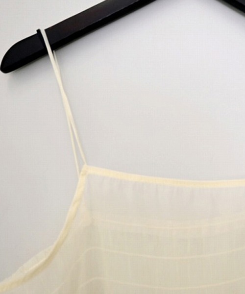 STYLEBLOCK(スタイルブロック)の「オーガンジーリボン付きキャミワンピース(ワンピース・レディース・ブラック/ホワイト系その他/グレー・M)」の8枚目の写真