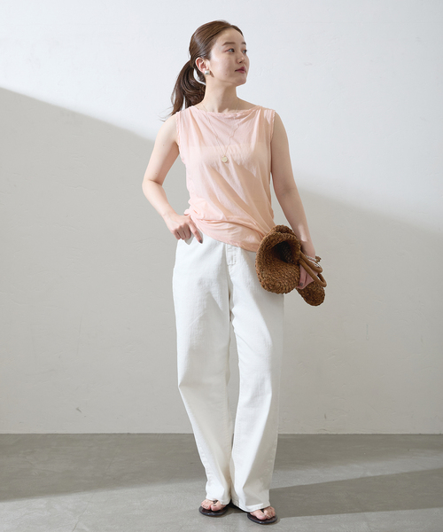 IENA(イエナ)の「80/1GASSシアーノースリーブトップス(タンクトップ・レディース・ブラック/ピンク/ブルー系その他・FREE)」の16枚目の写真