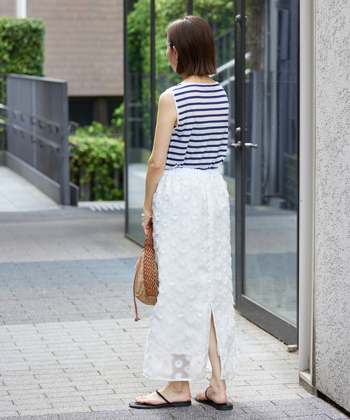 IENA(イエナ)の「80/1GASSシアーノースリーブトップス(タンクトップ・レディース・ブラック/ピンク/ブルー系その他・FREE)」の7枚目の写真