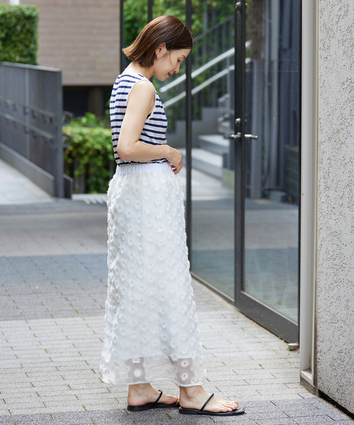 IENA(イエナ)の「80/1GASSシアーノースリーブトップス(タンクトップ・レディース・ブラック/ピンク/ブルー系その他・FREE)」の6枚目の写真