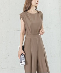 バーガンディ ノースリーブ オールインワン バーガンディ ノースリーブ オールインワン ノースリーブ