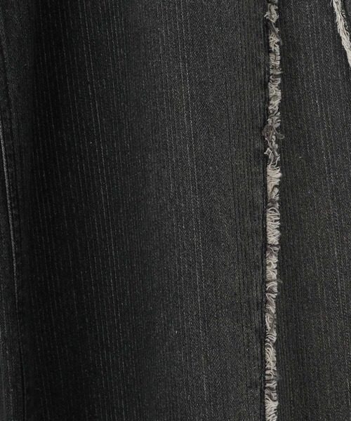 PAGEBOY(ページボーイ)の「ストライプデニムワイドパンツ(デニムパンツ・レディース・ブラック/ブルー・MEDIUM/SMALL)」の12枚目の写真