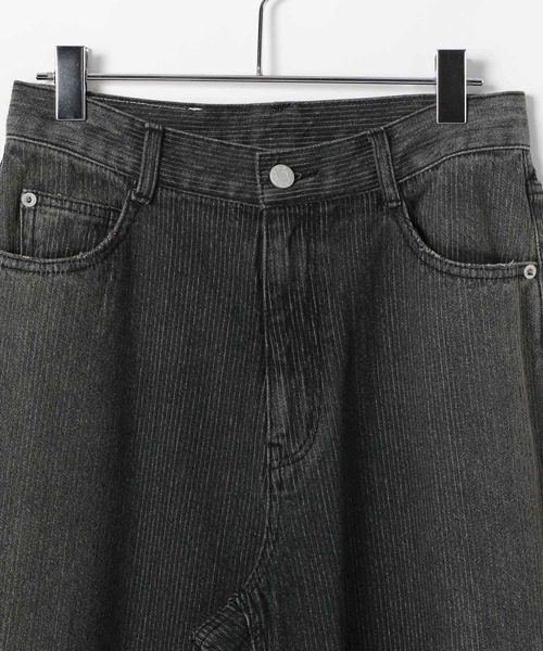 PAGEBOY（ページボーイ）の「ストライプデニムワイドパンツ