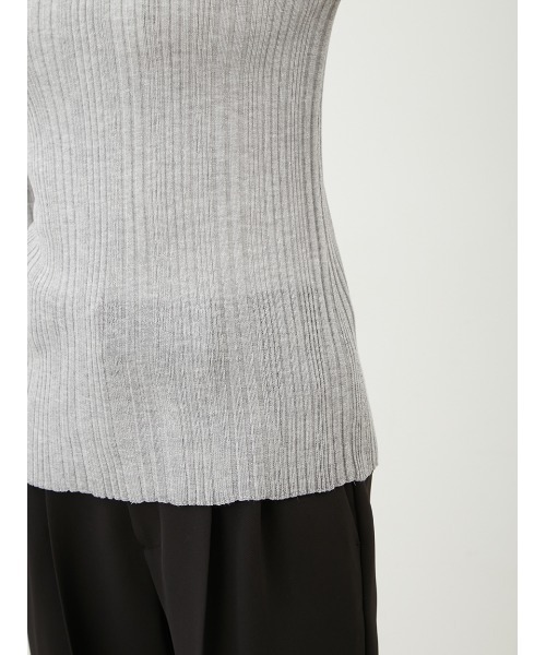 Mila Owen(ミラオーウェン)の「ランダムリブシアーニット(ニット/セーター・レディース・イエロー/ボルドー/アイボリー/ブラック/グレー・0/1)」の10枚目の写真