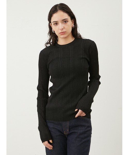 Mila Owen（ミラオーウェン）の「ランダムリブシアーニット