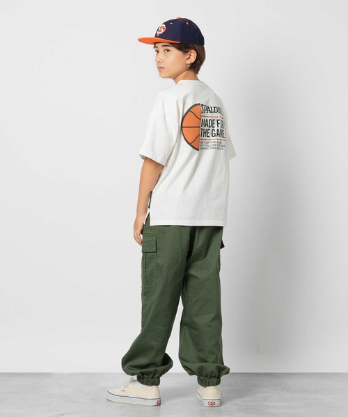 Right-on(ライトオン)の「SPALDING(スポルディング)発泡プリント半袖Tシャツ(Tシャツ/カットソー・キッズ・ブルー/ホワイト・130/140/150/160)」の8枚目の写真