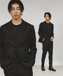 tk.TAKEO KIKUCHI | ◆【上下2点セット】エステルサージセットアップ/ビジネス対応可(セットアップ)