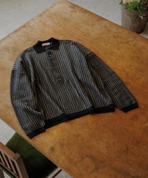 【WEB限定】ディープヘンリーネック リブ ニットポロ プルオーバー / ルーズシルエット / ユニセックス