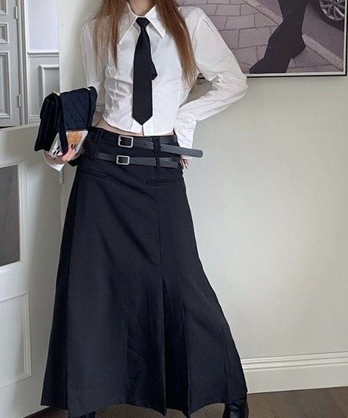 LADY LIKE(レディライク)の「2点セット ネクタイ付きショートブラウス(シャツ/ブラウス・レディース・ホワイト/ブルー・M)」の10枚目の写真