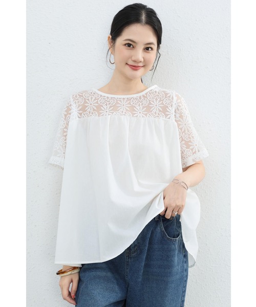 入手困難✨ プラダ 現行タグ レース フリル トップス ブラウス コットン 白色 ZARA girls レースフリルブラウス 白 110cm つまらなく