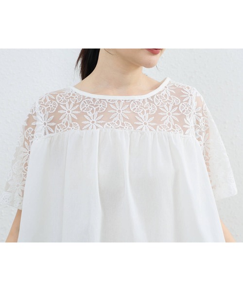ブラウス Tシャツ トップス チュニック レディース 夏 半袖 レース 刺繍 ふんわり 大人可愛い フェミニン 大人カジュアル ベージュ グリーン オレンジ デート モ 楽天市場】シャツ ブラウス 刺繍 レディース 袖レース トップス