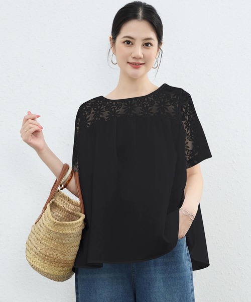 セール】チュニック ブラウス 夏 トップス 半袖 レディース T