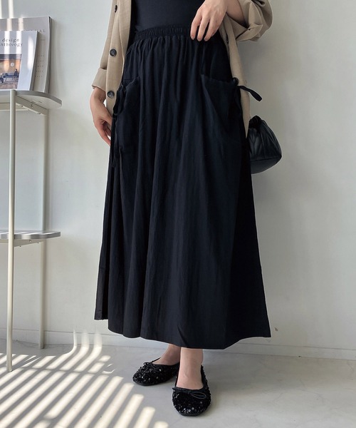 AS KNOW AS plus（アズノゥアズプラス）の「◇ダブルポケット付き ドロストスカート（スカート・レディース・ブラック系/グレー系/ブラック/カーキ・FREE）」の13枚目の写真