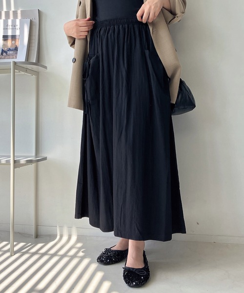 AS KNOW AS plus（アズノゥアズプラス）の「◇ダブルポケット付き ドロストスカート（スカート・レディース・ブラック系/グレー系/ブラック/カーキ・FREE）」の14枚目の写真