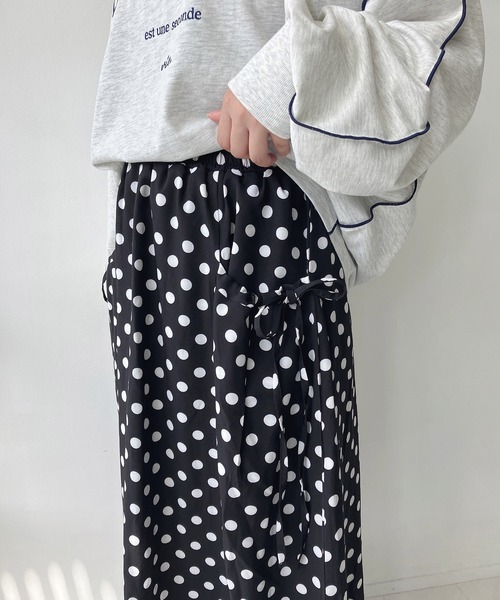 AS KNOW AS plus（アズノゥアズプラス）の「◇ダブルポケット付き ドロストスカート（スカート・レディース・ブラック系/グレー系/ブラック/カーキ・FREE）」の7枚目の写真