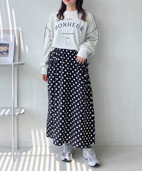 AS KNOW AS plus（アズノゥアズプラス）の「◇ダブルポケット付き ドロストスカート（スカート・レディース・ブラック系/グレー系/ブラック/カーキ・FREE）」の8枚目の写真