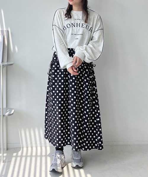 AS KNOW AS plus（アズノゥアズプラス）の「◇ダブルポケット付き ドロストスカート（スカート・レディース・ブラック系/グレー系/ブラック/カーキ・FREE）」の9枚目の写真