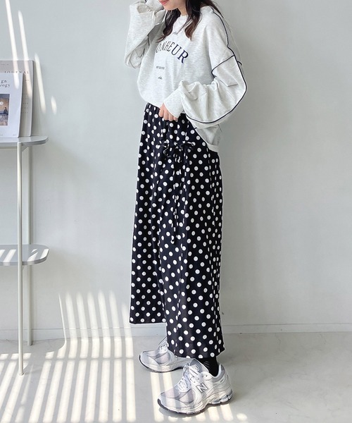 AS KNOW AS plus（アズノゥアズプラス）の「◇ダブルポケット付き ドロストスカート（スカート・レディース・ブラック系/グレー系/ブラック/カーキ・FREE）」の10枚目の写真