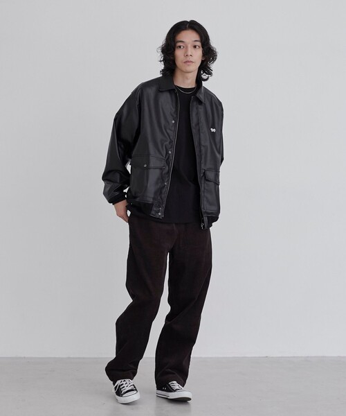 PENNEYS（ぺニーズ）の「【そうコレ！】Penneys（ぺニーズ）別注レザーライクブルゾン（ブルゾン・メンズ・ブラック・M/L/XL）」の4枚目の写真