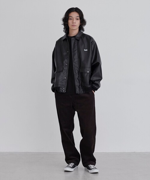 PENNEYS（ぺニーズ）の「【そうコレ！】Penneys（ぺニーズ）別注レザーライクブルゾン（ブルゾン・メンズ・ブラック・M/L/XL）」の8枚目の写真