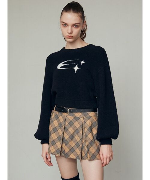 EMODA（エモダ）の「ジャガードシャギーニット（ニット/セーター・レディース・ピンク/ホワイト/ブルー/ブラック・FREE）」の7枚目の写真