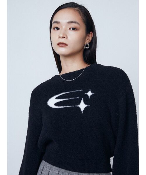 EMODA（エモダ）の「ジャガードシャギーニット（ニット/セーター・レディース・ピンク/ホワイト/ブルー/ブラック・FREE）」の15枚目の写真