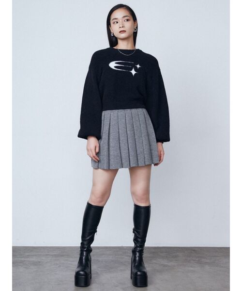 EMODA（エモダ）の「ジャガードシャギーニット（ニット/セーター・レディース・ピンク/ホワイト/ブルー/ブラック・FREE）」の18枚目の写真