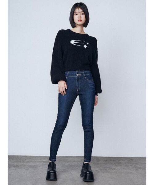 EMODA（エモダ）の「ジャガードシャギーニット（ニット/セーター・レディース・ピンク/ホワイト/ブルー/ブラック・FREE）」の20枚目の写真