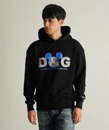 TRANSITION（トランジション）の「【AWESOME】 D&G Mickey Art HOODY　D＆G ミッキーマウスアートプリントフーディ―　フードスウェットパーカー（パーカー）」