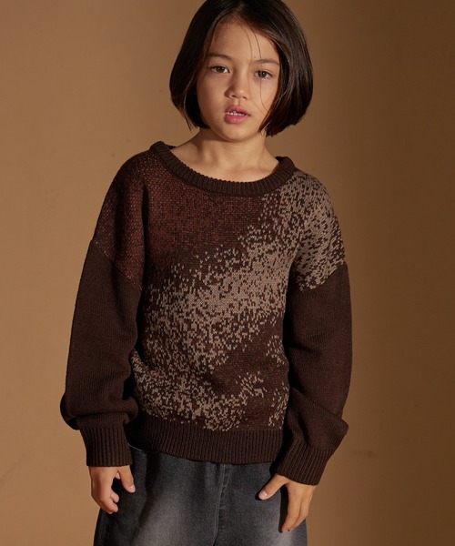 グラデーションジャガード ハイネックニットプルオーバー ＜直営&公式