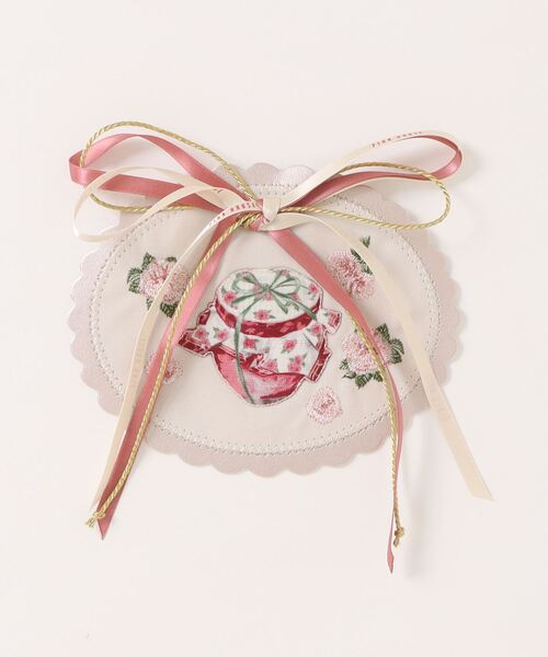 ピンクハウス♡大凛ローズ♡ロゴリボン♡コサージュ♡新品未使用品 cocomam シフォンフラワーコサージュ サイドリボン＆細やかな