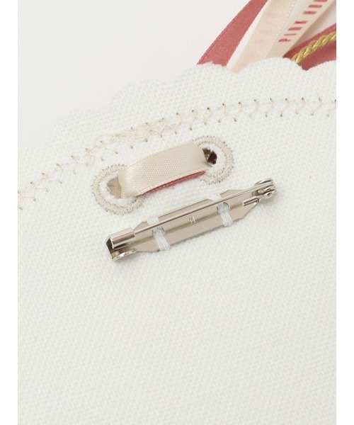 ピンクハウス♡大凛ローズ♡ロゴリボン♡コサージュ♡新品未使用品 cocomam シフォンフラワーコサージュ サイドリボン＆細やかな