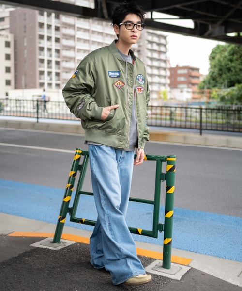 WEGO（ウィゴー）の「WEGO/パテッドワッペンMA-1（MA-1・メンズ・ブラック/カーキ・MEDIUM/LARGE）」の12枚目の写真