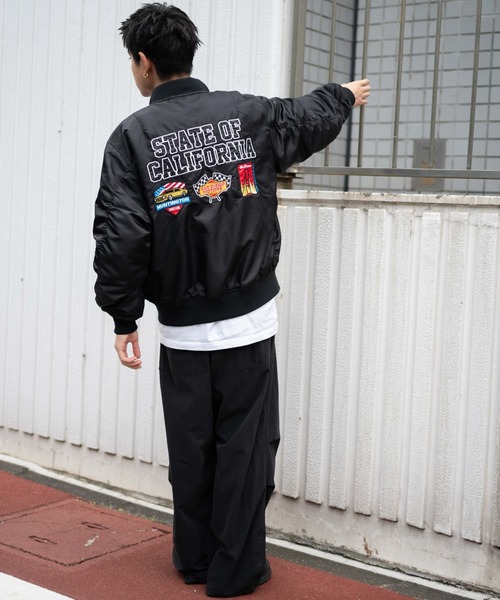 WEGO（ウィゴー）の「WEGO/パテッドワッペンMA-1（MA-1・メンズ・ブラック/カーキ・MEDIUM/LARGE）」の8枚目の写真