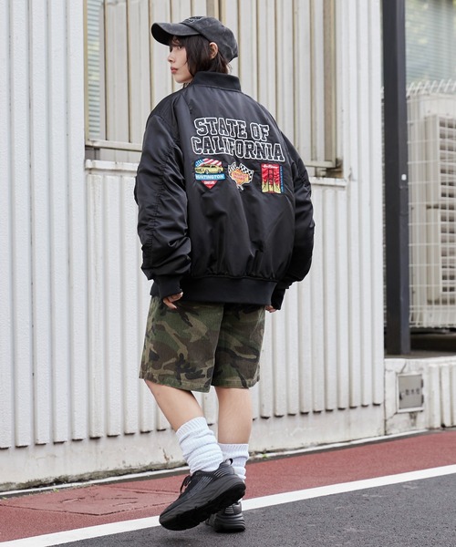 WEGO（ウィゴー）の「WEGO/パテッドワッペンMA-1（MA-1・メンズ・ブラック/カーキ・MEDIUM/LARGE）」の22枚目の写真