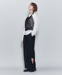 美品＊6(ROKU) ロク シアーシャツ オーバーサイズ 黒 コットン 洗える 美品＊6(ROKU) ロク シアーシャツ オーバーサイズ 黒 コットン