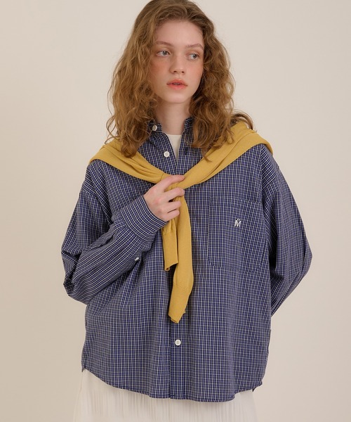 MUHET(ミュエータ)の「アソートチェックシャツ(シャツ/ブラウス・レディース・ネイビー/グリーン/チャコールグレー・MEDIUM/X-LARGE)」の2枚目の写真