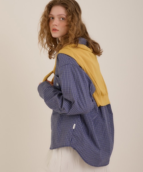 MUHET(ミュエータ)の「アソートチェックシャツ(シャツ/ブラウス・レディース・ネイビー/グリーン/チャコールグレー・MEDIUM/X-LARGE)」の14枚目の写真