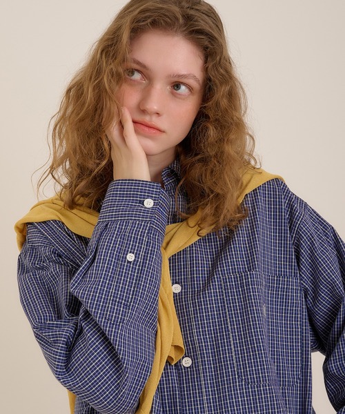 MUHET(ミュエータ)の「アソートチェックシャツ(シャツ/ブラウス・レディース・ネイビー/グリーン/チャコールグレー・MEDIUM/X-LARGE)」の15枚目の写真