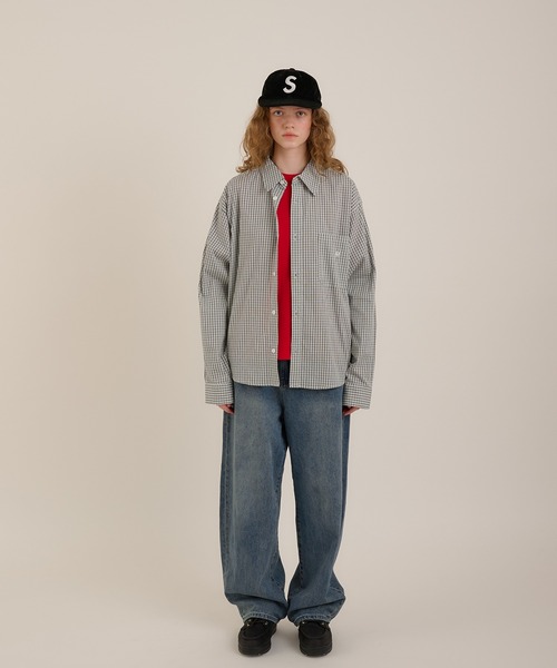 MUHET(ミュエータ)の「アソートチェックシャツ(シャツ/ブラウス・レディース・ネイビー/グリーン/チャコールグレー・MEDIUM/X-LARGE)」の8枚目の写真