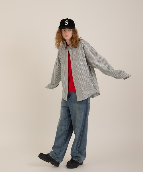 MUHET(ミュエータ)の「アソートチェックシャツ(シャツ/ブラウス・レディース・ネイビー/グリーン/チャコールグレー・MEDIUM/X-LARGE)」の11枚目の写真