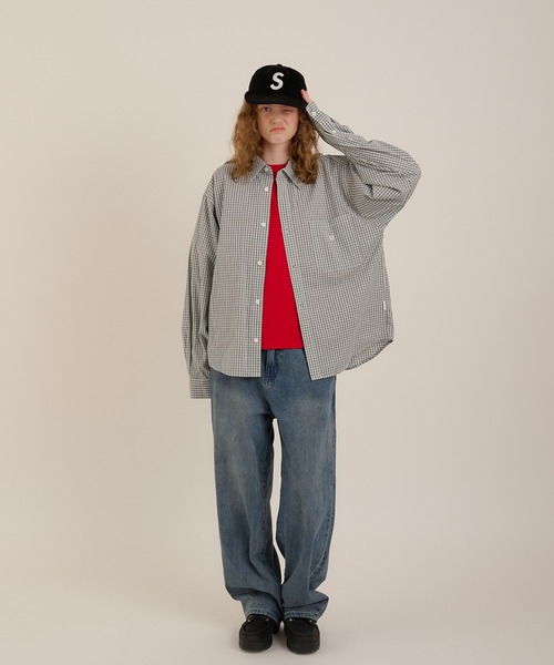 MUHET(ミュエータ)の「アソートチェックシャツ(シャツ/ブラウス・レディース・ネイビー/グリーン/チャコールグレー・MEDIUM/X-LARGE)」の9枚目の写真