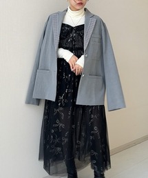 TTOL（トール）の「リボンプリントチュールキャミソールワンピース（ワンピース）」