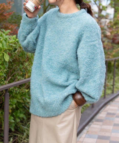 セール】シャギー起毛ニットプルオーバー（ニット/セーター）｜hwyl