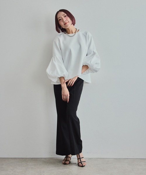 LHELBIE(レルビエ)の「バルーンスリーブプルオーバー(その他トップス・レディース・オフホワイト/ブラック・M)」の5枚目の写真