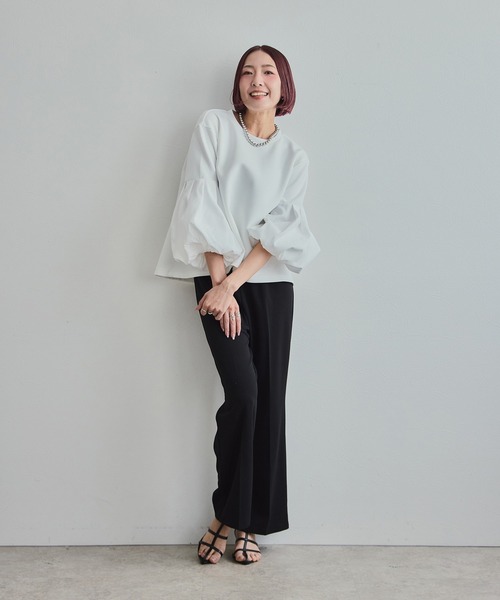 LHELBIE(レルビエ)の「バルーンスリーブプルオーバー(その他トップス・レディース・オフホワイト/ブラック・M)」の8枚目の写真